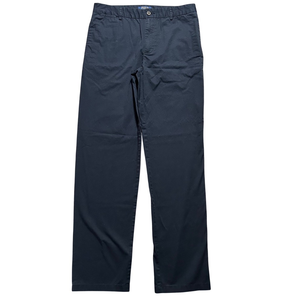 Polo Ralph Lauren Chino Pants Women 20 (Fits 30x30) Navy Cotton Straight Leg